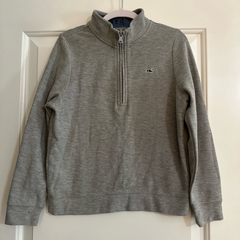Vineyard Vines boys Gray Quarter-Zip Sweater
